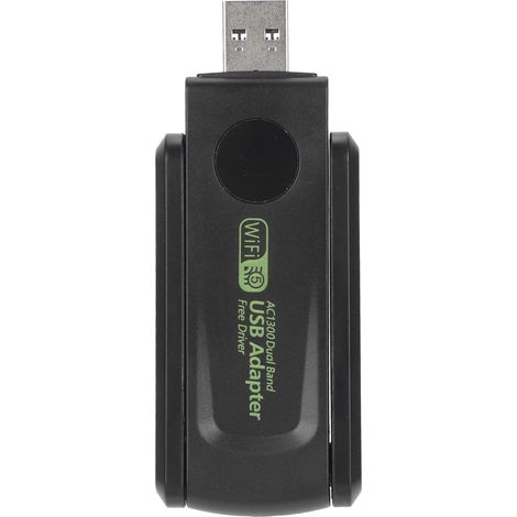 Carte WiFi USB 3.0 1300 Mbps Double Bande 2.4G/5G Antenne Gain Élevé pour PC (1/5)