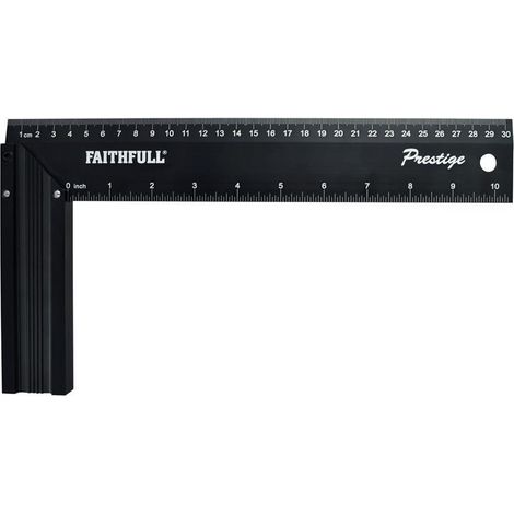 Faithfull 718L30 Prestige Try Square Black Aluminium 300mm (12in) FAICS12CNC