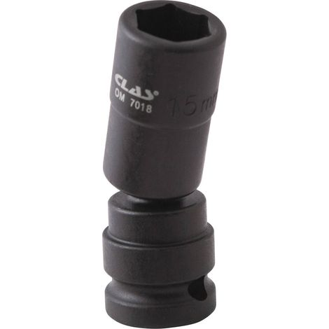 Douille cardan choc héxagonale 15mm L.69mm 1/2" Cr-Mo - SA 0493 - CLAS Equipements