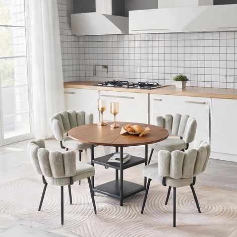 Ensemble table et chaises de cuisine en bois et métal (1/5)