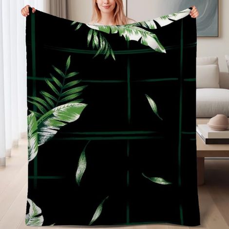 Couverture polaire moelleuse portable 60x80 pouces, parfait pour lit, canapé, voyage, camping (1/4)