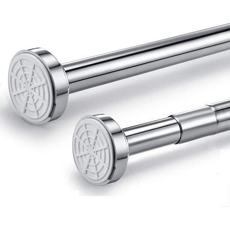 SABIR Barre télescopique en Acier Inoxydable de 50-85cm - Barre de Rideau de Douche sans perçage - Réglable par Rotation - Plus Ferme et Plus sûre Que Tringle de Douche, Tringle à vêtements. (1/5)
