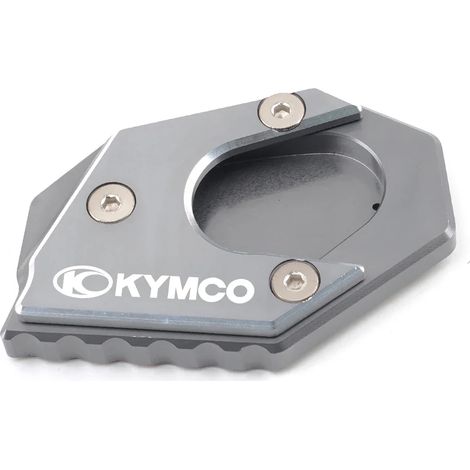 (Titane) Compatible avec les modèles KYMCO Xciting 400i, 250i, 300i, 350i, Downtown 350i, 300i, 200i et DTX360 : extension de béquille latérale, plaque décorative, maxpower (1/3)