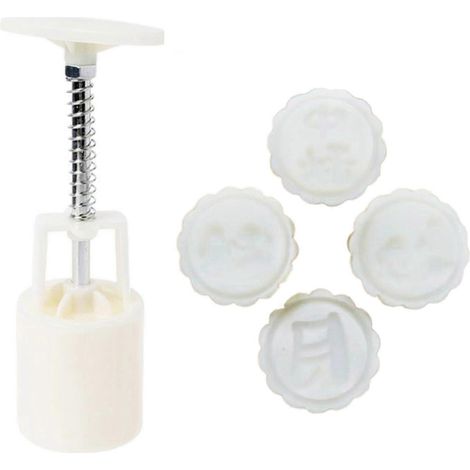Moules à Mooncake en Plastique pour Pâtisserie, Accessoire de Cuisson avec Presse Manuelle (1/4)