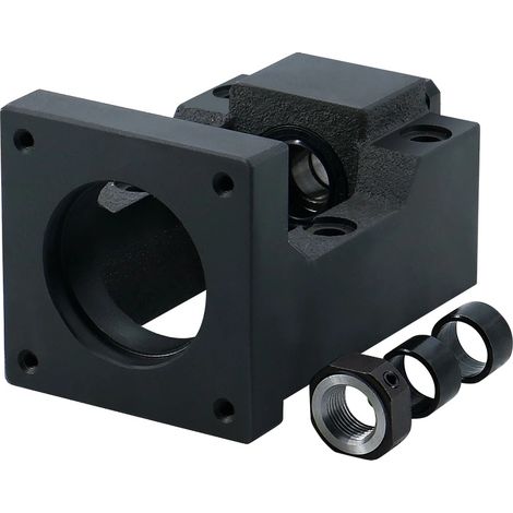 Unidad de soporte de husillo de bolas, adecuada para fresadora CNC, construcción duradera de acero inoxidable, HM15-57, rodamiento normal (1/2)