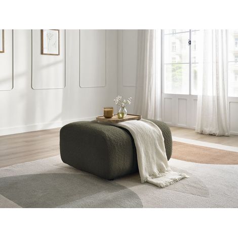 BOBOCHIC - Pouf TALIA tissu bouclette Vert (1/5)