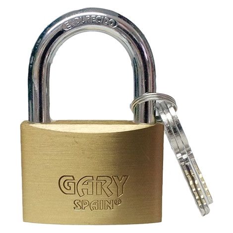 Candado de latón GARY Mod 100 60mm arco acero incluye 3 llaves  Oferta exclusiva