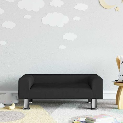 Kindersofa Schwarz 70x45x26,5 cm Samt (1/5)