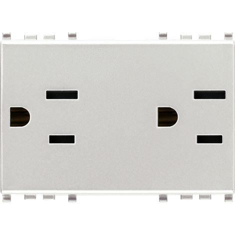 VIMAR - 20243.N 2 SICURY Steckdosen 2P+E 15A USA+SASO Weiter