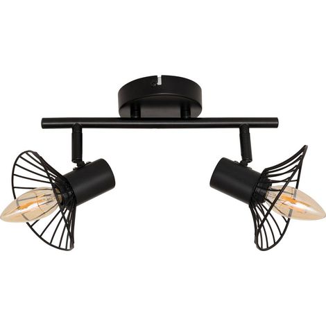 Lampada da parete a soffitto adelia nera 28x12,5 cm - Atmosphera créateur d'intérieur