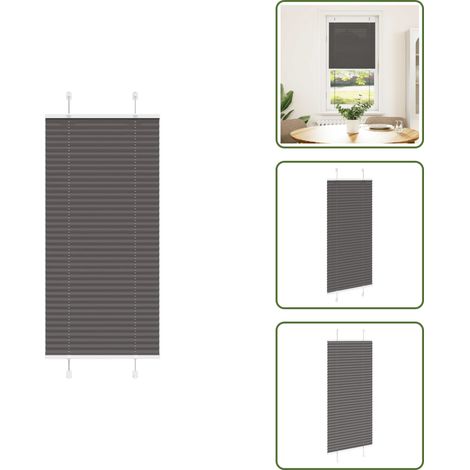 The Living Store Plissee Schwarz 65x150 cm Stoffbreite 64,4 cm Polyester - Fensterrollos (1/5)