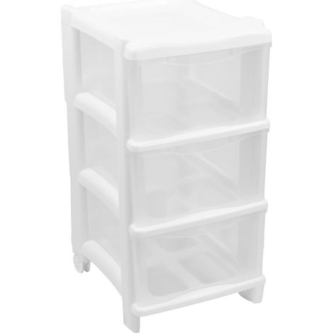CASSETTIERA UNIVERSALE 'ESSENTIAL' 3 Cassetti, 29,5x36x59,5 cm - Col. Bianco - GIO' STYLE