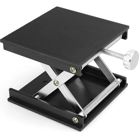 Table Élévatrice Mobile, 90 x 90 mm Table de Levage Plate-forme en Alliage D'aluminium, Support de Laboratoire Réglable en Hauteur 25-90 mm, pour Laboratoires, Joints de Carrelage (1/5)