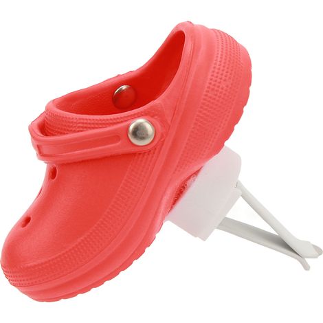 Ventilateur de Voiture en Forme de Sandale, Rafraîchisseur d'Air, Anti-Fatigue, Clip pour Bouche d'Aération, Rouge (1/5)