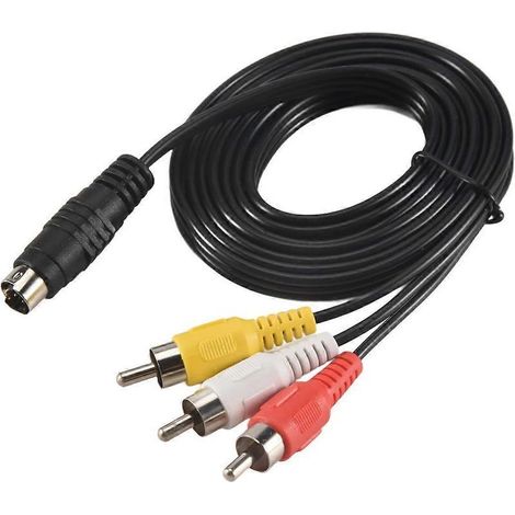 Câble de conversion TV/PC 1,5 m (4,9 pi) 3 broches mâle vers 4 broches S-Vidéo mâle (comme illustré) (1/5)
