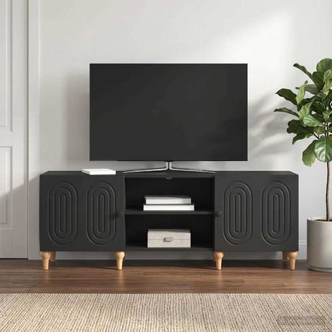 vidaXL Mueble de TV 150 x 31 x 50 cm Negro Madera de Ingeniería (1/5)