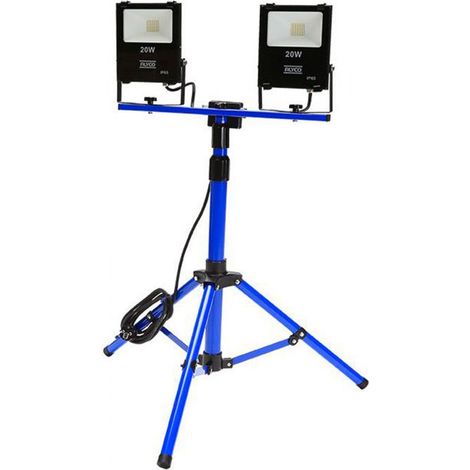 Trépied en aluminium avec deux projecteurs 20w smd ip65 alyco ALYCO 199228