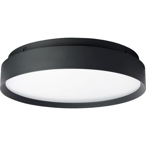 Plafonnier MILA 2 45cm 3000K 40W 3800lm rond noir mat - EUROPOLE - 34806