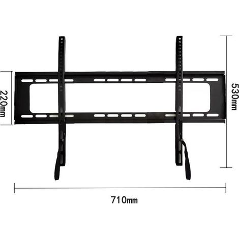 Support mural fixe pour téléviseur - Convient aux téléviseurs de 37 à 86 pouces - Universel, jusqu\\'à 100 kg - Matériel de montage inclus (1/4)