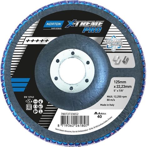 Saint Gobain Norton Clipper Fächerscheibe X-Treme Pro 125 mm P40 (1/2)