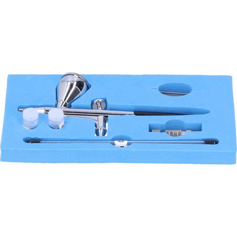 Kit aérographe G1/8 pour peinture artistique, bricolage, peinture en aérosol, maquettes, calibres 0,2 mm, 0,3 mm et 0,5 mm, noir