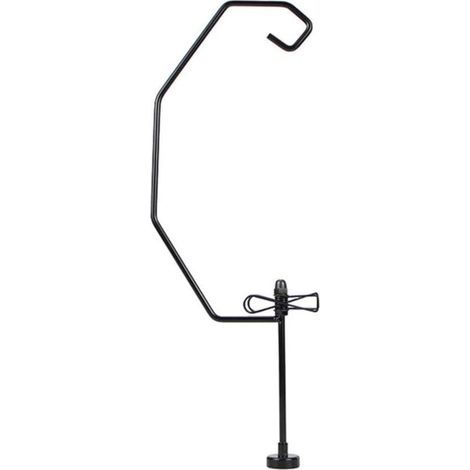 Support magnétique pour lampe de camping - Support de lampe en fer massif pour suspendre une tente - Luminaire d'extérieur portable - Noir (1/5)