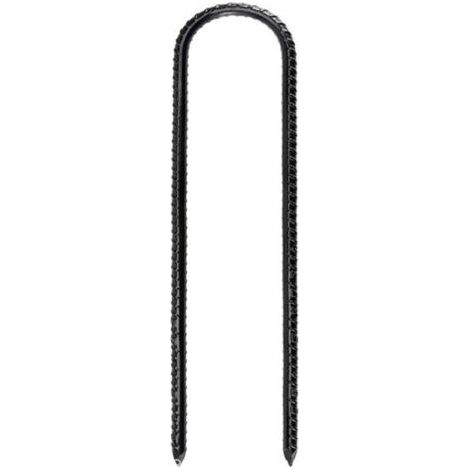 BUNTHAUS 4 Pièces Piquets de Sol en Forme de U,Piquet ancrage de Tente 30 cm,Piquets de Trampoline,Ancrage Trampoline pour la sécurisation de clôtures,auvents,Camping (1/4)
