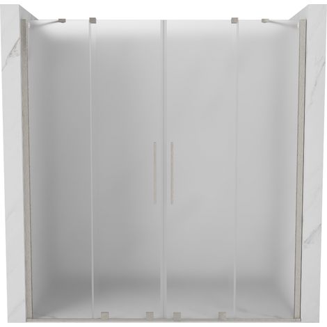Mexen Velar Duo porta doccia scorrevole 170 cm, ghiaccio, nichel spazzolato - 871-170-000-32-97 (1/5)