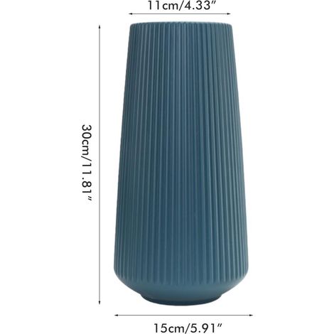 Vase à fleurs en plastique, vase décoratif moderne pour la décoration de la table du salon. (1/5)
