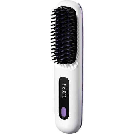 Lisseur sans fil version améliorée, lisseur portable pour femmes, format voyage, 2 en 1, rechargeable par USB
