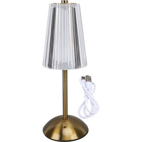 Ortviai Lampe de table sans fil rechargeable – 3 modes de couleur, gradation continue au toucher, design élégant en acrylique et métal (1/5)
