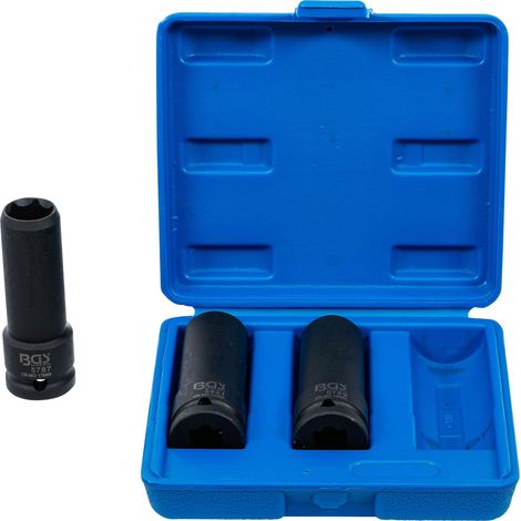 BGS  Juego  de  vasos  de  impacto  especiales  con  cuadradillo  interior  de  12,5  mm  (1/2")  SW  17  /  19  /  21  mm,  3  piezas  -  80003 (1/4)
