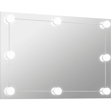 Maison Exclusive - Specchio Parete Rettangolare Senza Cornice con Luci LED Vetro