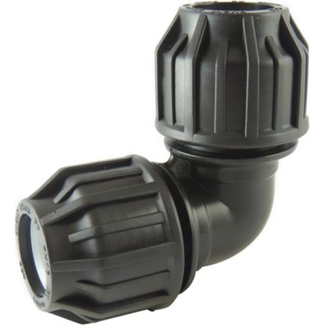 Raccord diametre 32 coude 90 polypropylène à compression pour tube PE - jardiboutique