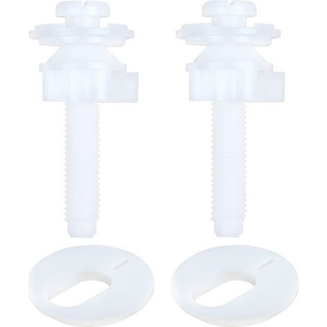 Boulons de fixation pour abattant de WC, vis de charnière avec rondelles Kit de remplacement de boulons pour abattant de WC, kit (1/4)