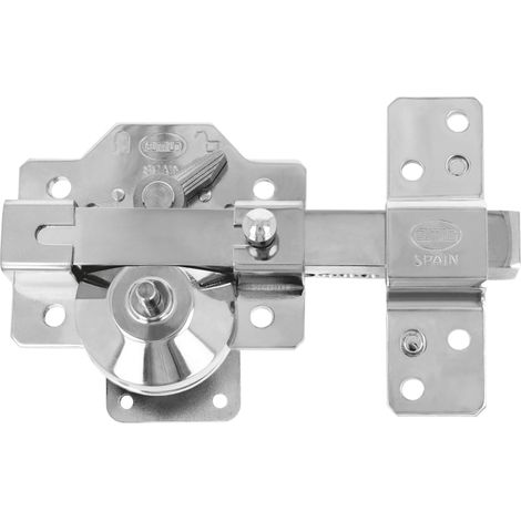 AMIG  Verrou haute sécurité  2PLUS  90 x 154 mm  Acier  Chromé brillant (1/5)