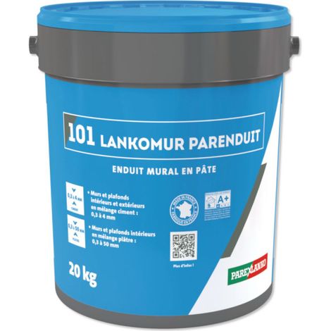 Enduit de ragréage mural en pâte PAREXLANKO 101 Lankomur Parenduit - 20 kg