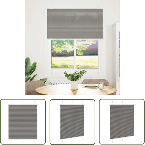 vidaXL Plissee Anthrazit 105x100 cm Stoffbreite 104,4 cm Polyester (1/5)