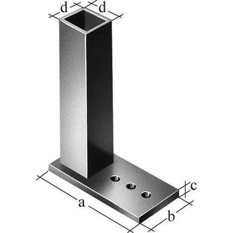 Alberts Universalpfosten 95 cm, 30 x 30 mm, feuerverzinkt Metallzäune & Drahtzäune
