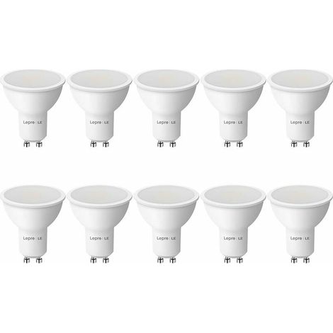 Lampadine LED GU10, Bianco caldo 2700k, 4W 345lm, Lampadina equivalente HalogoGe Spotpght da 50W, Lampadine GU10 LED PGHT a risparmio energetico, Fascio ampio 100°, Fisse, Confezione da 10