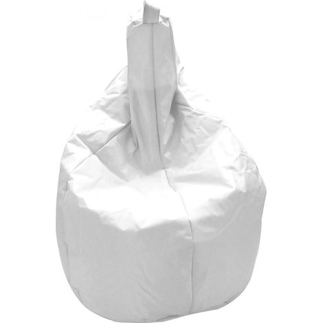 Talamo Italia Eleganter Sitzsack, weiße Farbe, Maße 80 x 120 x 80 cm