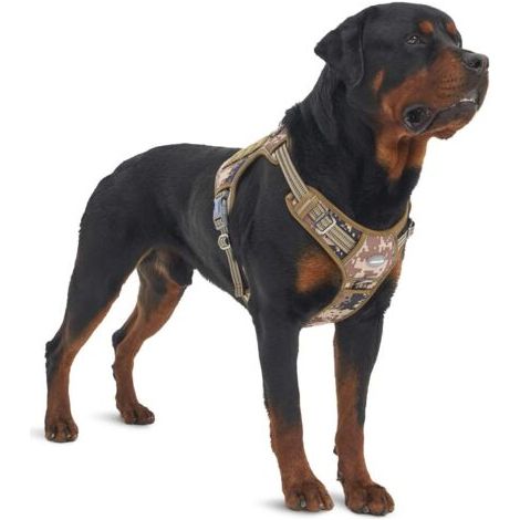 Sunxury – Großes Hundegeschirr – Zugstopp – Verstellbar, reflektierend, strapazierfähiges Nylon – Optimale Kontrolle, Molle-System, Wüstentarnweste (1/5)