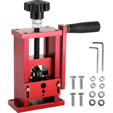 VEVOR Máquina Pelacables de Cobre de 1,5-20 mm 1 Cuchilla, Pelacables Reciclaje de Metal Dimensión de 70 x 80 x 160 mm, Herramienta de Pelado de Cables Manual y Semiautomático para Garaje Rojo (1/5)