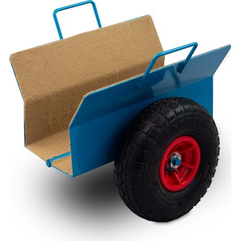 Bituxx Plattenklemmwagen Plattenkarren Transportwagen Plattenwagen Transporthilfe Trockenbau Rollwagen bis 275Kg mit Luftbereifung (1/5)