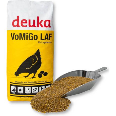 Farine complète pour poules pondeuses Deuka VoMiGo 25kg Grains contre l’acarien des oiseaux