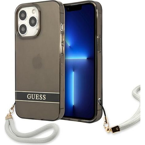 Guess GUHCP13LHTSGSK iPhone 13 Pro / 136,1" custodia rigida nera/nera cinturino traslucido (1/5)