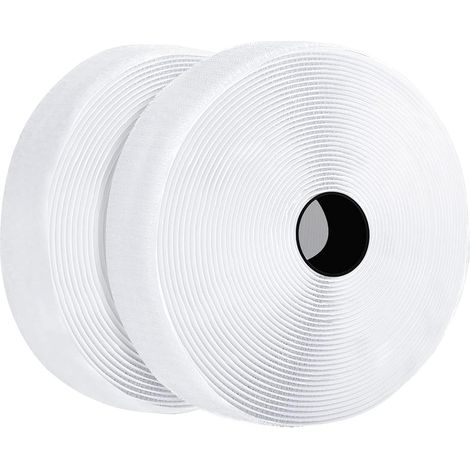 Cinta adhesiva de velcro de 25 m, cinta autoadhesiva antiarañazos, rollo de velcro para mosquitera (1/5)