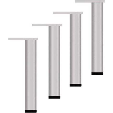 Pieces Adjustable Furniture Legs 25cm Modern Sofa Legs Bed Legs Silver Replacement Feet for Table Cabinet