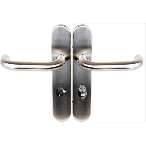 Manilla de puerta - KLOSE besser - con placas «Karina en U» de acero inoxidable 304  Condamnation sans voyant