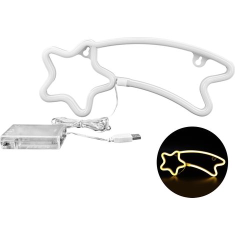 Lampe Néon Météore LED Lumière Chaude Décoration Mariage Anniversaire Fête